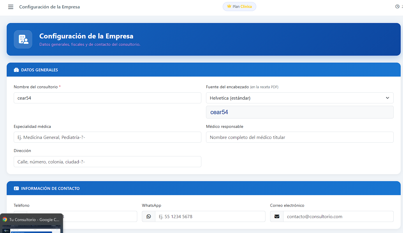 Personalización de empresa